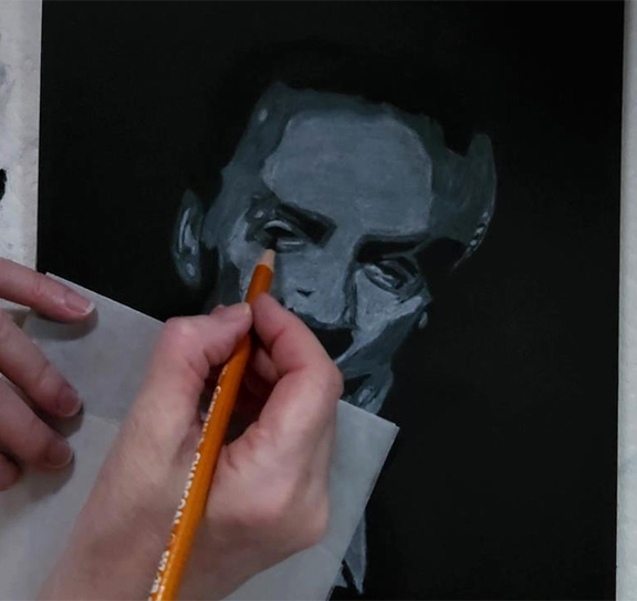 Jerry Orbach Step 3 Apply Dark Values