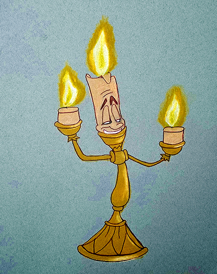 Lumiere from Beauty and the Beast Drawing by Rain Frances