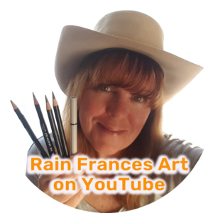 Rain Frances Art Button