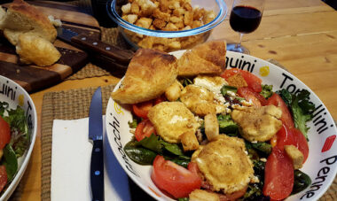 baked goat cheese salad