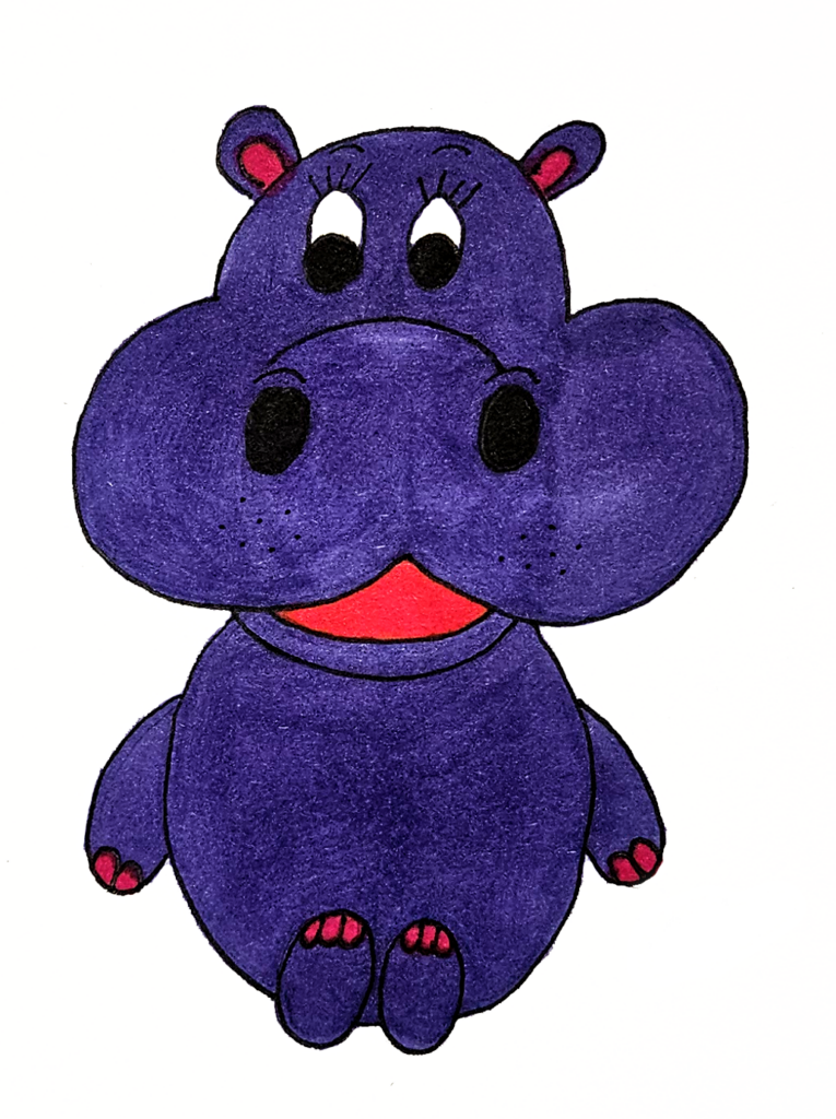 Hippo drawing for Rain Frances Art For Kids