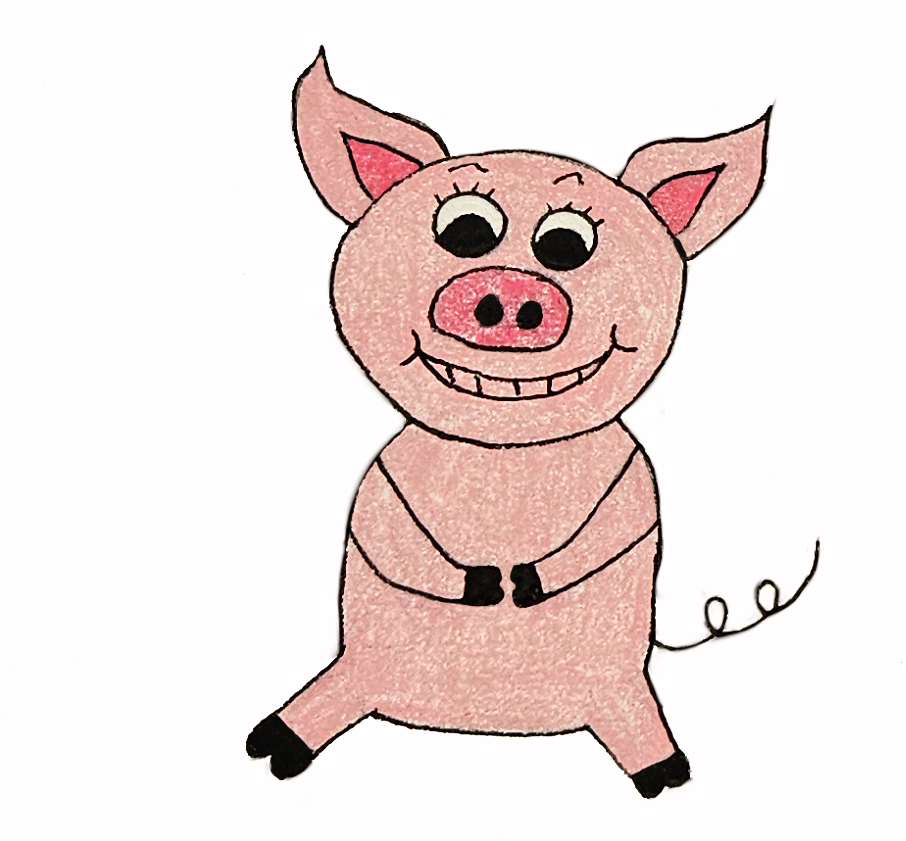 Pig drawing for Rain Frances Art For Kids