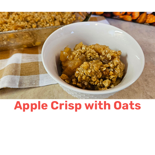 photo of apple crisp with oats