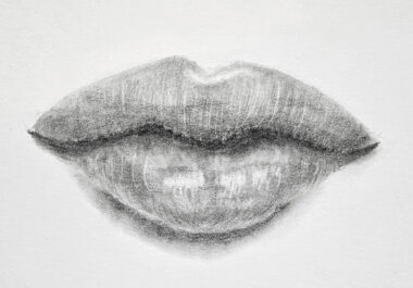 how to draw lips with graphite pencils this image shows my drawing of pencil-drawn lips