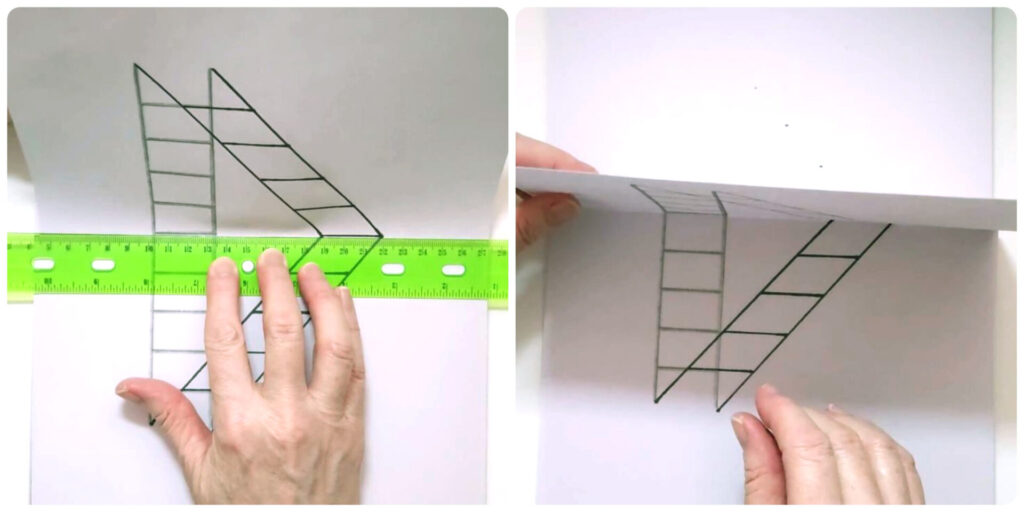 how to draw a 3d trick art ladder step 4 folding the paper
