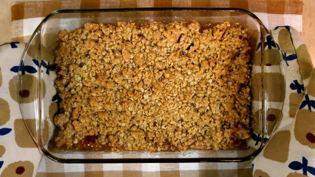 how to make apple crisp with oats the baked apple crisp right out of the oven