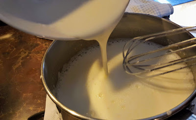photo of mixing starter into yogurt part 2