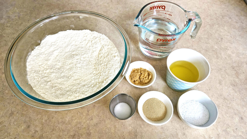 Image of ingredients to make focaccia bread
