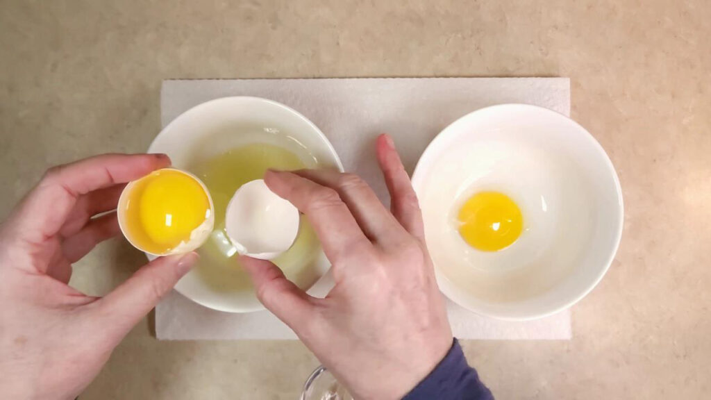 How to make chocolate pudding: separating eggs