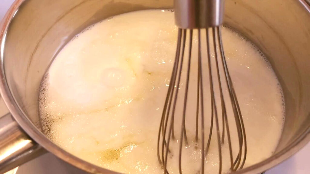 How to make chocolate pudding: add milk